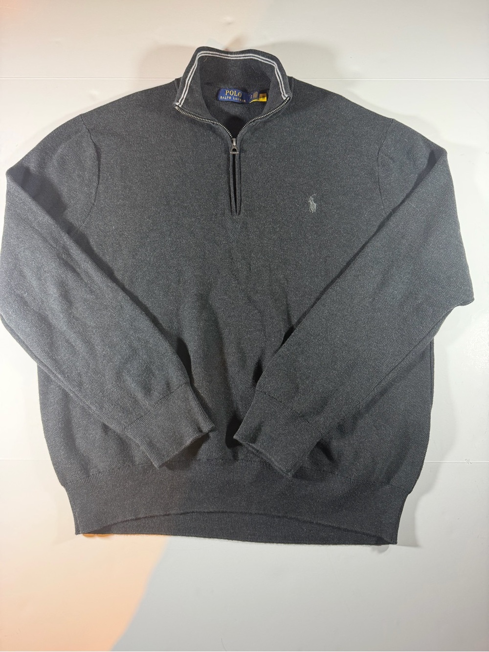 Polo by Ralph Lauren Charcoal Grey Half-Zip Sweater
